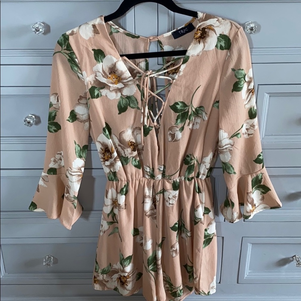 Pink Floral Romper